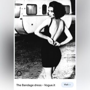 HERVE LEGER Paris 90’s Black Bandage Dress